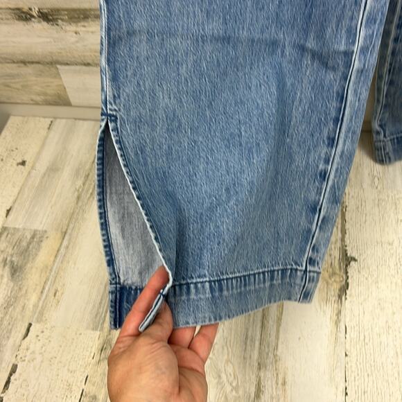 Blank NYC Women’s 25 Pleated Wide Leg Cotton Jeans Boho Skater New - Picture 7 of 9